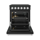 Gordon Ramsay by Thor Kitchen 30-Inch Professional Electric Range with Precision Knob Control in Black with Stainless Steel Trim (RSE30PB-SS)