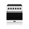Gordon Ramsay by Thor Kitchen 30-Inch Professional Electric Range with Precision Knob Control in White with Black Trim (RSE30PW-BLK)