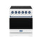 Gordon Ramsay by Thor Kitchen 30-Inch Professional Electric Range with Precision Knob Control in White with Blue Trim (RSE30PW-BLU)