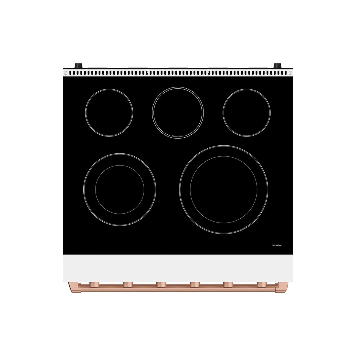 Gordon Ramsay by Thor Kitchen 30-Inch Professional Electric Range with Precision Knob Control in White with Rose Gold Trim (RSE30PW-RSG)