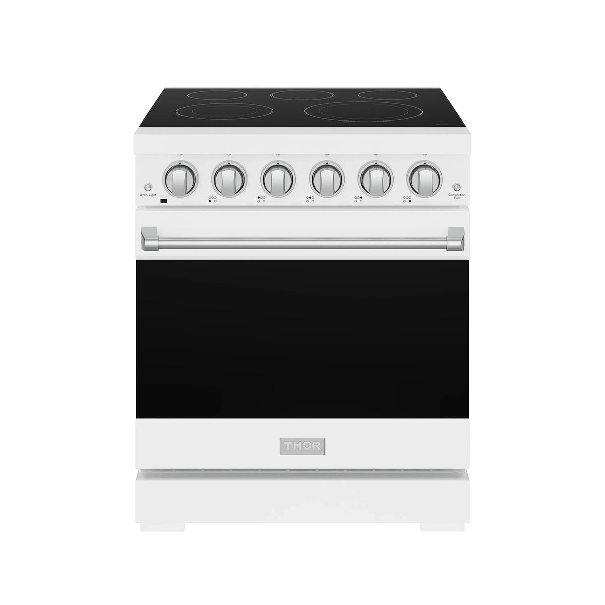 Gordon Ramsay by Thor Kitchen 30-Inch Professional Electric Range with Precision Knob Control in White with Stainless Steel Trim (RSE30PW-SS)