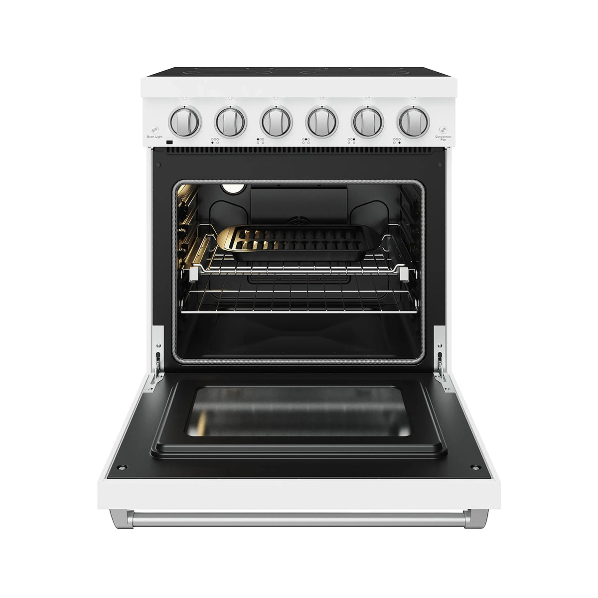 Gordon Ramsay by Thor Kitchen 30-Inch Professional Electric Range with Precision Knob Control in White with Stainless Steel Trim (RSE30PW)