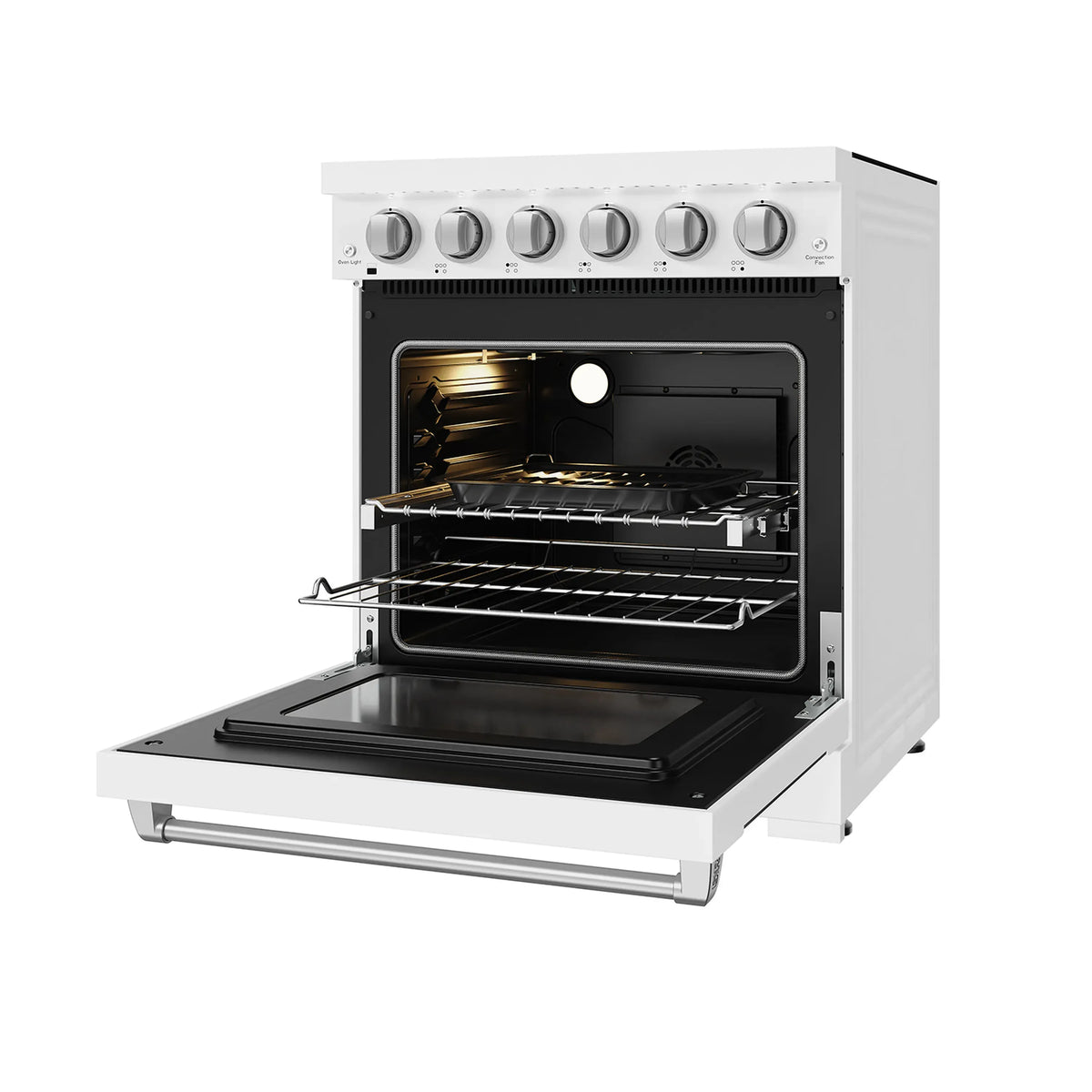 Gordon Ramsay by Thor Kitchen 30-Inch Professional Electric Range with Precision Knob Control in White with Stainless Steel Trim (RSE30PW-SS)