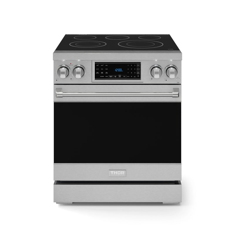 Thor Kitchen Gordon Ramsay Series 30-Inch Professional Electric Range with Tilt Panel Touch Control in Stainless Steel (RSE30)