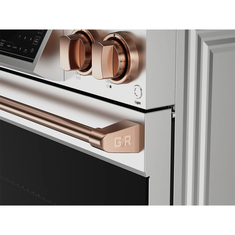 Thor Kitchen Gordon Ramsay Series 30-Inch Professional Electric Range with Tilt Panel Touch Control in Stainless Steel with Rose Gold Trim (RSE30-RSG)