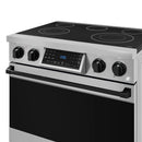 Gordon Ramsay by Thor Kitchen 4-Piece Appliance Package -  36-Inch Electric Range, Wall Mount Range Hood, 36-Inch French Door Refrigerator, and Dishwasher in Stainless Steel with Black Trim