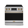 Gordon Ramsay by Thor Kitchen 36-Inch Professional Electric Range with Tilt Panel Touch Control and 6.0 Cu. Ft. Oven with Air Fryer and Self Clean in Stainless Steel with Bronze Trim (RSE36-BRZ)