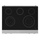 Gordon Ramsay by Thor Kitchen 3-Piece Appliance Package - 36-Inch Electric Range with Tilt Panel Touch Control, 36-Inch Refrigerator, and Dishwasher in Stainless Steel with Rose Gold Trim