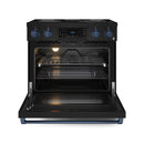 Gordon Ramsay by Thor Kitchen 36-Inch Professional Electric Range with Tilt Panel Touch Control and 6.0 Cu. Ft. Oven with Air Fryer and Self Clean in Black with Navy Blue Trim (RSE36B-BLU)