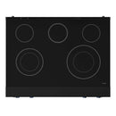 Gordon Ramsay by Thor Kitchen 4-Piece Appliance Package -  36-Inch Electric Range, Wall Mount Range Hood, 36-Inch French Door Refrigerator, and Dishwasher in Black with Blue Trim