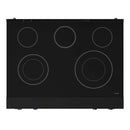 Gordon Ramsay by Thor Kitchen 3-Piece Appliance Package - 36-Inch Electric Range with Tilt Panel Touch Control, 36-Inch Refrigerator, and Dishwasher in Black with Blue Trim