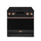 Thor Kitchen Gordon Ramsay Series 36-Inch Professional Electric Range with Tilt Panel Touch Control in Black with Rose Gold Trim (RSE36B-RSG)