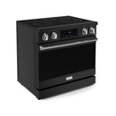 Gordon Ramsay by Thor Kitchen 36-Inch Professional Electric Range with Tilt Panel Touch Control and 6.0 Cu. Ft. Oven with Air Fryer and Self Clean in Black with Stainless Steel Trim (RSE36B-SS)