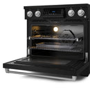 Gordon Ramsay by Thor Kitchen 36-Inch Professional Electric Range with Tilt Panel Touch Control and 6.0 Cu. Ft. Oven with Air Fryer and Self Clean in Black with Stainless Steel Trim (RSE36B-SS)