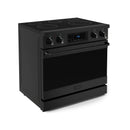 Gordon Ramsay by Thor Kitchen 4-Piece Appliance Package -  36-Inch Electric Range, Wall Mount Range Hood, 36-Inch French Door Refrigerator, and Dishwasher in Black