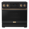 Thor Kitchen Gordon Ramsay Series 36-Inch Professional Electric Range with Tilt Panel Touch Control in Black with Bronze Trim (RSE36B-BRZ)