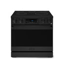 Gordon Ramsay by Thor Kitchen 4-Piece Appliance Package -  36-Inch Electric Range, Wall Mount Range Hood, 36-Inch French Door Refrigerator, and Dishwasher in Black