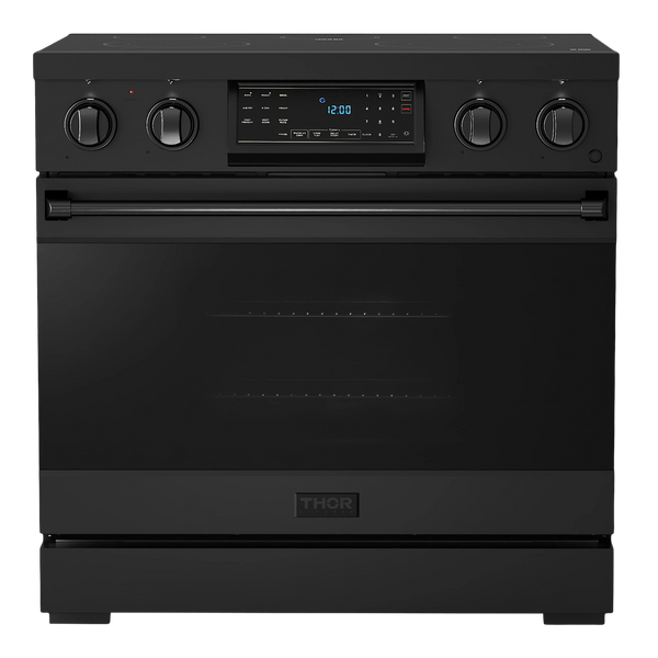 Thor Kitchen Gordon Ramsay Series 36-Inch Professional Electric Range with Tilt Panel Touch Control in Black (RSE36B)