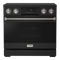 Thor Kitchen Gordon Ramsay Series 36-Inch Professional Electric Range with Tilt Panel Touch Control in Black with Stainless Steel Trim (RSE36B-SS)