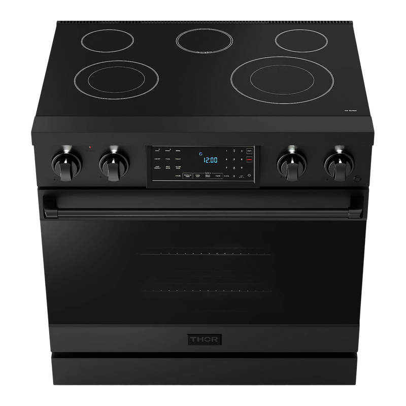 Thor Kitchen Gordon Ramsay Series 36-Inch Professional Electric Range with Tilt Panel Touch Control in Black (RSE36B)