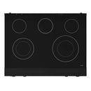 Gordon Ramsay by Thor Kitchen 4-Piece Appliance Package -  36-Inch Electric Range, Wall Mount Range Hood, 36-Inch French Door Refrigerator, and Dishwasher in Black