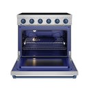 Gordon Ramsay by Thor Kitchen 36-inch Professional Electric Range in Stainless Steel with Blue Trim (RSE36P-BLU)