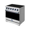 Gordon Ramsay by Thor Kitchen 36-inch Professional Electric Range in Stainless Steel with Blue Trim (RSE36P-BLU)