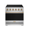 Gordon Ramsay by Thor Kitchen 36-inch Professional Electric Range in Stainless Steel with Bronze Trim (RSE36P-BRZ)