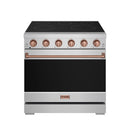 Gordon Ramsay by Thor Kitchen 36-inch Professional Electric Range in Stainless Steel with Rose Gold Trim (RSE36P-RSG)