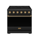 Gordon Ramsay by Thor Kitchen 36-inch Professional Electric Range in Black with Bronze Trim (RSE36PB-BRZ)