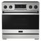 Thor Kitchen Gordon Ramsay Series 36-Inch Professional Electric Range with Tilt Panel Touch Control in Stainless Steel with Black Trim (RSE36-BLK)