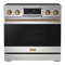 Thor Kitchen Gordon Ramsay Series 36-Inch Professional Electric Range with Tilt Panel Touch Control in Stainless Steel with Bronze Trim (RSE36-BRZ)