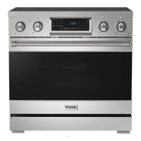 Thor Kitchen Gordon Ramsay Series 36-Inch Professional Electric Range with Tilt Panel Touch Control in Stainless Steel (RSE36)