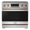 Thor Kitchen Gordon Ramsay Series 36-Inch Professional Electric Range with Tilt Panel Touch Control in Stainless Steel with Rose Gold Trim (RSE36-RSG)