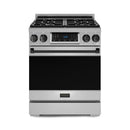Gordon Ramsay by Thor Kitchen 30-Inch Professional Natural Gas Range with Tilt Panel Touch Control and 4.55 Cu. Ft. Self Clean Oven in Stainless Steel with Black Trim  (RSG30-BLK)