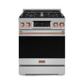 Gordon Ramsay by Thor Kitchen 30-Inch Professional Propane Gas Range with Tilt Panel Touch Control and 4.55 Cu. Ft. Self Clean Oven in Stainless Steel with Rose Gold Trim (RSG30LP-RSG)
