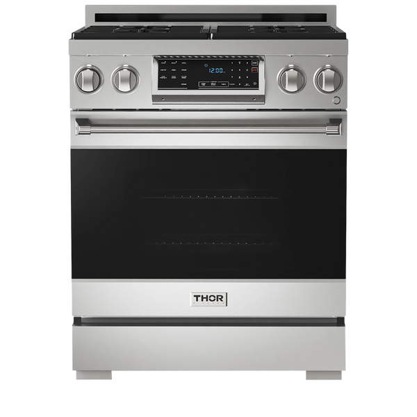 Thor Kitchen Gordon Ramsay Series 30-Inch Professional Gas Range with Tilt Panel Touch Control in Stainless Steel (RSG30)