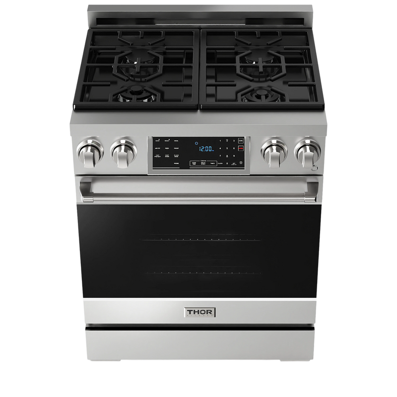 Thor Kitchen Gordon Ramsay Series 30-Inch Professional Gas Range with Tilt Panel Touch Control in Stainless Steel (RSG30)