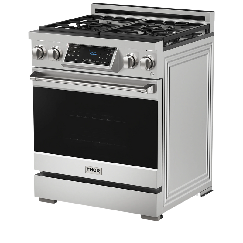 Thor Kitchen Gordon Ramsay Series 30-Inch Professional Gas Range with Tilt Panel Touch Control in Stainless Steel (RSG30)