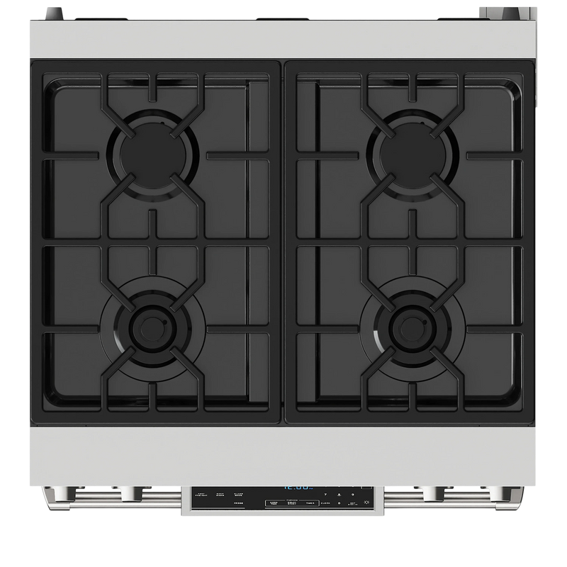 Thor Kitchen Gordon Ramsay 3-Piece Appliance Package - 30-Inch Gas Range with Tilt Panel, Refrigerator, and Dishwasher in Stainless Steel