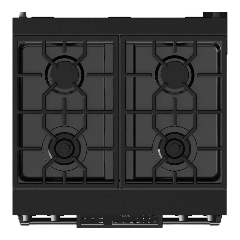 Thor Kitchen Gordon Ramsay Series 30-Inch Professional Gas Range with Tilt Panel Touch Control in Black (RSG30B)