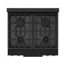 Gordon Ramsay by Thor Kitchen 3-Piece Appliance Package - 30-Inch Gas Range with Tilt Panel, 36-Inch Refrigerator, and Dishwasher in Black with Blue Trim