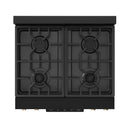 Gordon Ramsay by Thor Kitchen 3-Piece Appliance Package - 30-Inch Gas Range with Tilt Panel, 36-Inch Refrigerator, and Dishwasher in Black with Bronze Trim
