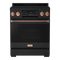 Thor Kitchen Gordon Ramsay Series 30-Inch Professional Gas Range with Tilt Panel Touch Control in Black with Rose Gold Trim (RSG30B-RSG)