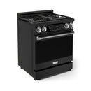 Gordon Ramsay by Thor Kitchen 30-Inch Professional Natural Gas Range with Tilt Panel Touch Control and 4.55 Cu. Ft. Self Clean Oven in Black with Stainless Steel Trim (RSG30B-SS)