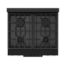 Gordon Ramsay by Thor Kitchen 3-Piece Appliance Package - 30-Inch Gas Range with Tilt Panel, 36-Inch Refrigerator, and Dishwasher in Black with Stainless Steel Trim
