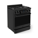 Gordon Ramsay by Thor Kitchen 3-Piece Appliance Package - 30-Inch Propane Gas Range, Tilt Panel, 36-Inch Refrigerator, and Dishwasher in Black