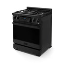 Gordon Ramsay by Thor Kitchen 3-Piece Appliance Package - 30-Inch Propane Gas Range, Tilt Panel, 36-Inch Refrigerator, and Dishwasher in Black