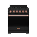 Gordon Ramsay by Thor Kitchen 30-Inch Professional Gas Range with Precision Knob Control in Black with Rose Gold Trim (RSG30PB-RSG)