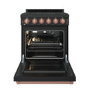 Gordon Ramsay by Thor Kitchen 30-Inch Professional Liquid Propane with Precision Knob Control in Black and Rose Gold (RSG30PBLP-RSG)